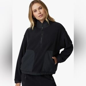 New VUORI Aspen Half-Zip Pullover Fleece in Black Size XS